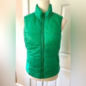 Jenni By Jennifer Moore Green Puffer Vest